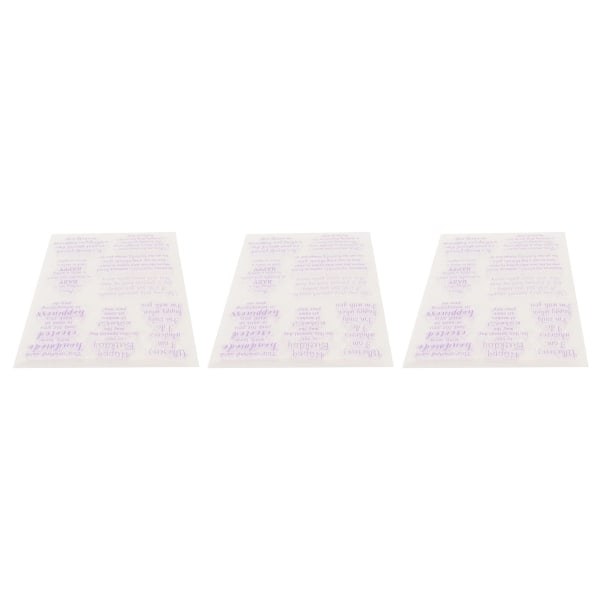 3 STK Transparent Stamp TPR Printing Letter Stickers til DIY