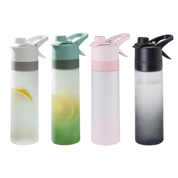 Stor Kapacitet Bärbar Utomhus Sport Sprayflaska Dricksflaska med Spraydimma Läcksäker BPA