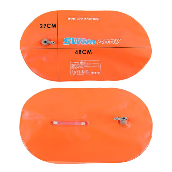 Swim Sentry: GPS-spårningsfunktioner, högkvalitativt PVC-material för simning i öppet vatten, snabb uppblåsning och tömning av simboj för säkrare simträning