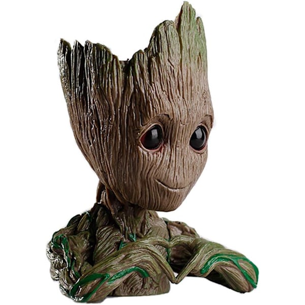 Smile Face Planter för små suckulenter, Perfekt present blomkruka med dräneringshål, Resin blomplanter för Guardians of Galaxy-fans, Eco