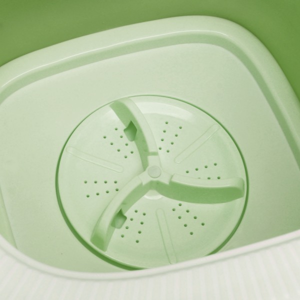 7,5 l:n minikannettava ämpäripesukone taitettava pesukone pehmeällä linkouksella kuivaus- ja tyhjennysputki 100-240 V vihreä EU-pistoke
