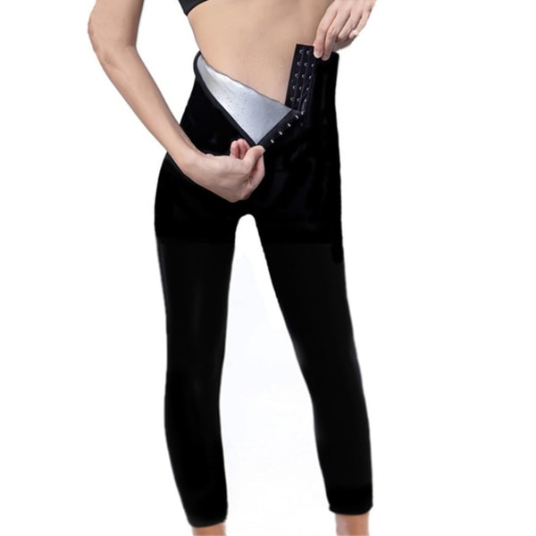 Joggingbyxor för kvinnor med hög midja Höftlyftande Yogabyxor för träning Fitness Träning Gym Ninth Pants M
