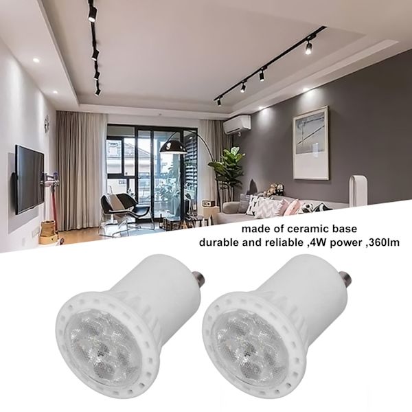 6 kpl LED MR11 -valaisimia keraaminen 4W 360LM Ei UV 120 asteen sädekulma GU10 -pidike Kodin valaistustyökalu AC 220V Valkoinen valo 6000K