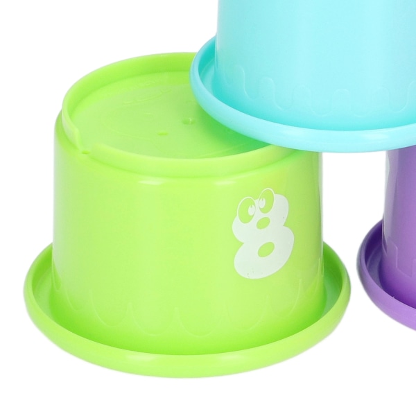 Stapelbara koppar leksak siffror frukter lärande olika färger pedagogisk badkar stapelbar kopp leksak