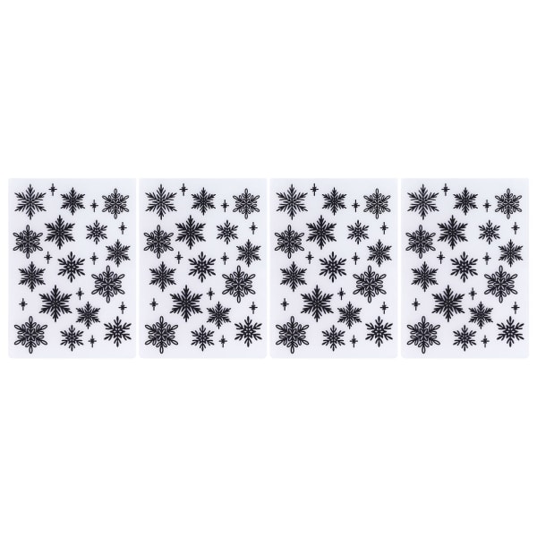 4 st Präglingsmapp Plast Snowflake DIY Craft Embossing