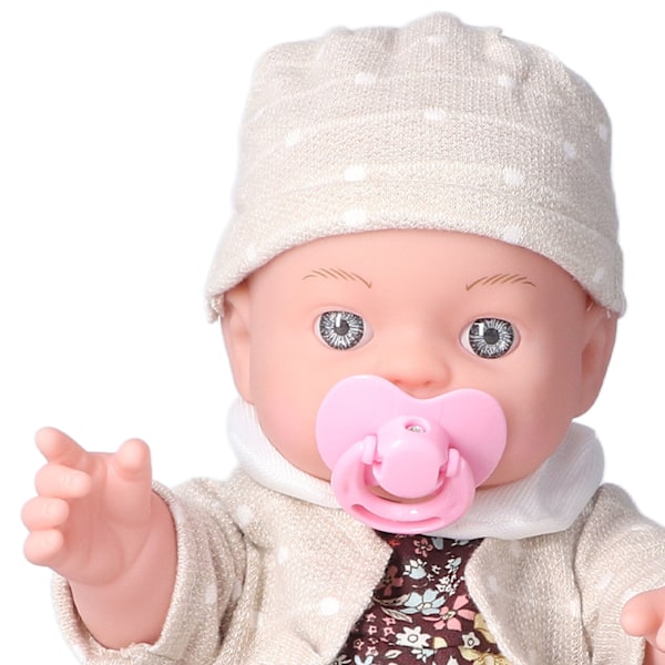 Realistisk Reborn Baby Doll Fashion 12in Vaskbar Hvit Jente Myk Kropp Leke for Barn Bursdagsgave Q12G-001C-026 Brun