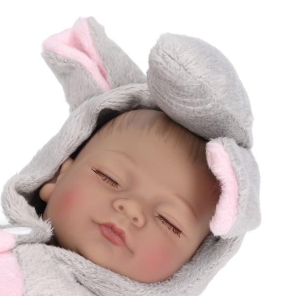 Nyfødt babydukke 10 tommer børn dejlig naturtro blød silikone pige babydukke rollespil legetøj fødselsdagsgave øjne lukket