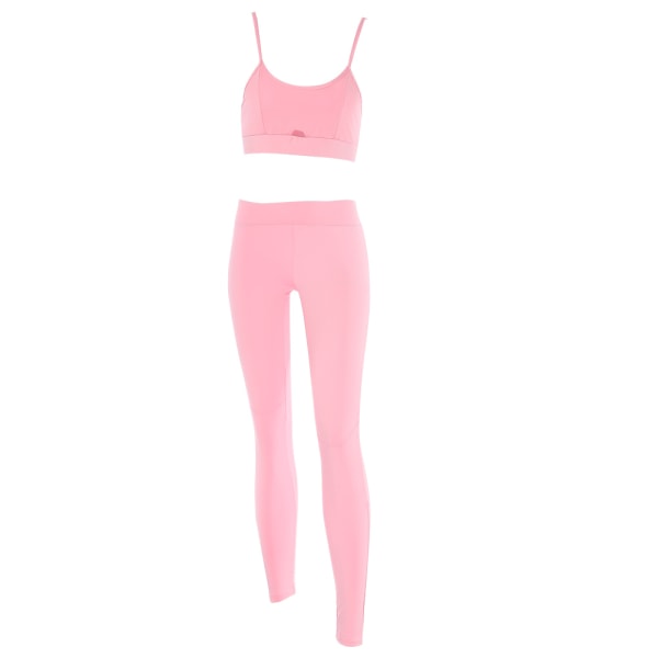 Sports-BH-bukser for kvinner Leggingssett Yoga Wear Fitness treningsdress (Rosa M)