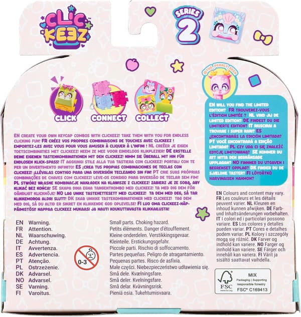 Goliath - CLICKEEZ Multipack Serie 5 Søde Nøglering Klemmelegetøj - Stresslindrende Nøgleringslegetøj - Sensorisk ASMR Effektlegetøj - 30+ Sæt inkl.