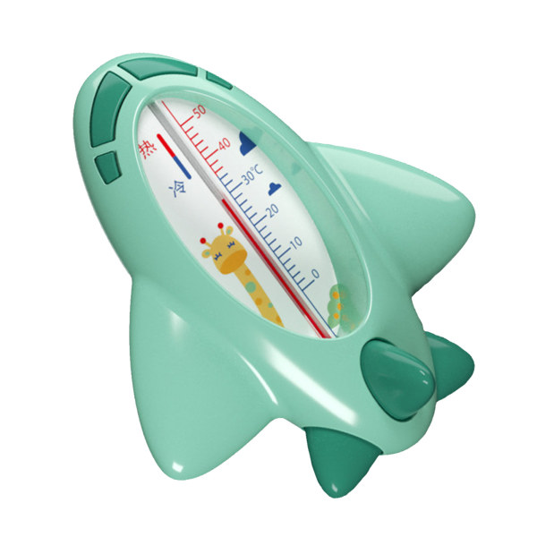 Baby badetermometer flyvemaskin form dejlig multifunktionel spædbarn vandtemperatur termometer grøn