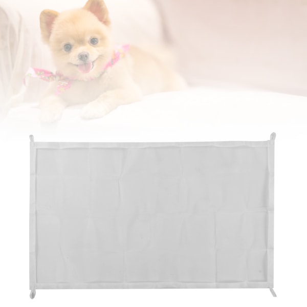 Dog Fence Indoor Isolation Gate Portable Safety Foldable Retractable Stair Dog Gate for Cat White 28.3 X 47.2in