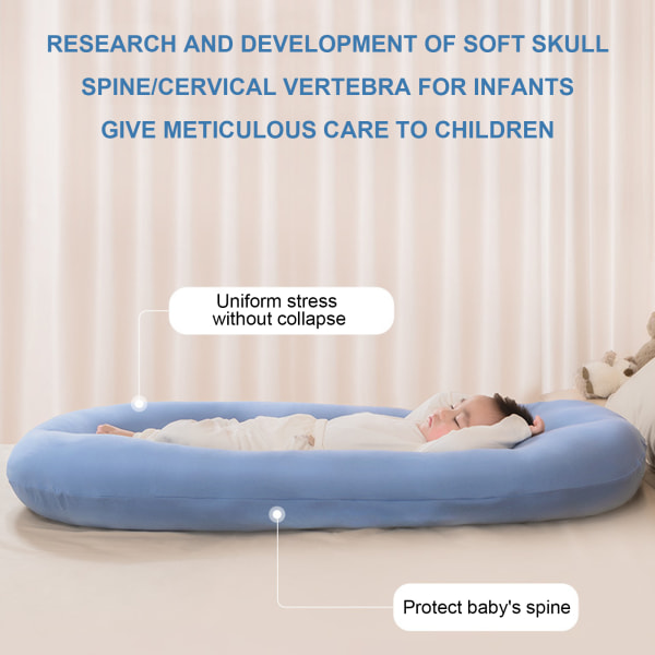 Nyfödd baby säng andningsbar baby lounger anti skrämmande baby nest bärbar bekväm spädbarn liggunderlag