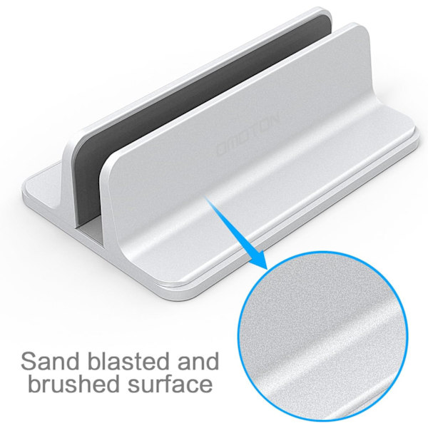 Dubbel Dock Design Laptopställ, Vertikal Organisatör Med Justerbar Docka Upp Till 3cm, Aluminiumlegeringskonstruktion Erbjuder Bred Kompatibilitet För Utrymme