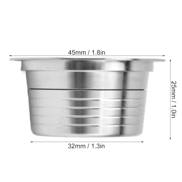 Ruostumattomasta teräksestä valmistettu täytettävä kahvikapseli, uudelleenkäytettävät kahvipavut, kahvikoneen lisävaruste Lavazza Bluelle