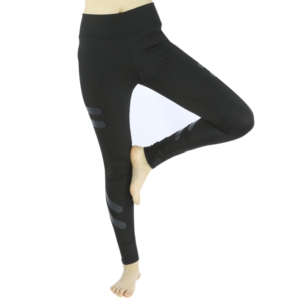 Kvinner Sport Gym Yoga Løping Fitness Leggings Bukser Trening Atletisk Bukser (Sort XL)