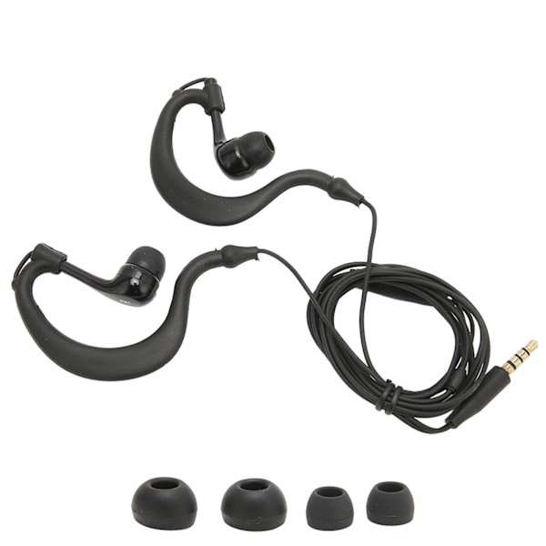 Trådbundna sportöronsnäckor med Pure Bass Sound, öronkrok för handsfree-samtal och inbyggd fjärrkontroll, kompatibla med enheter med 3,5 mm-gränssnitt