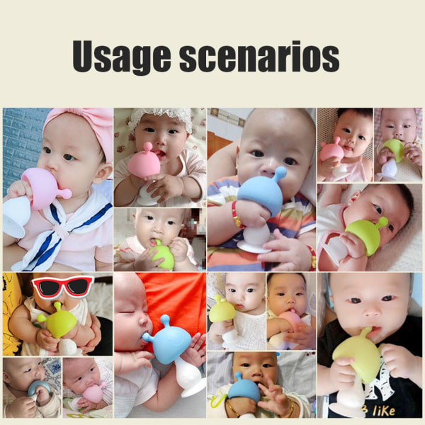Silikon Baby svamp bitring leksak Baby Molar Toy Mjuk Säkerhet Molar Gums Toy