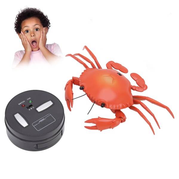 RC Crab Toy Educational Simulated Sea Life Animals Electric Crab Animal Model for Kids Birthday Gift Red