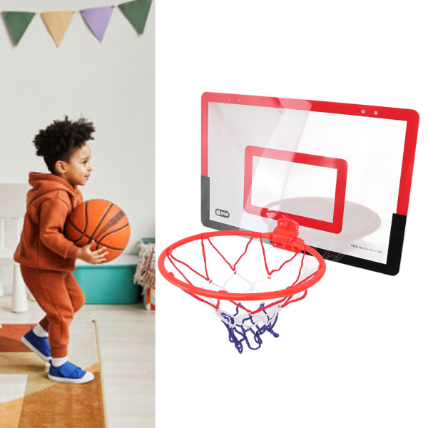 Mini Basketball Hoop Set Hole Free Mounting Bounce Design Red Black Indoor Parent Child Interaction Basketball Toy