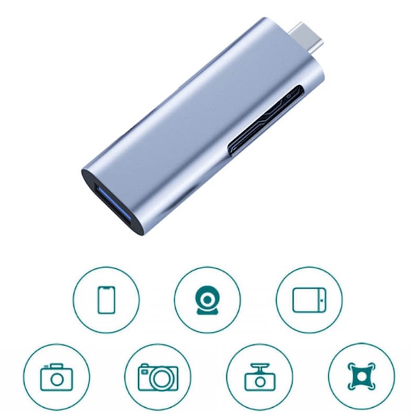 USB C SD-kortläsare i aluminiumlegering, robust dataöverföring med minneskortläsare för snabba överföringar