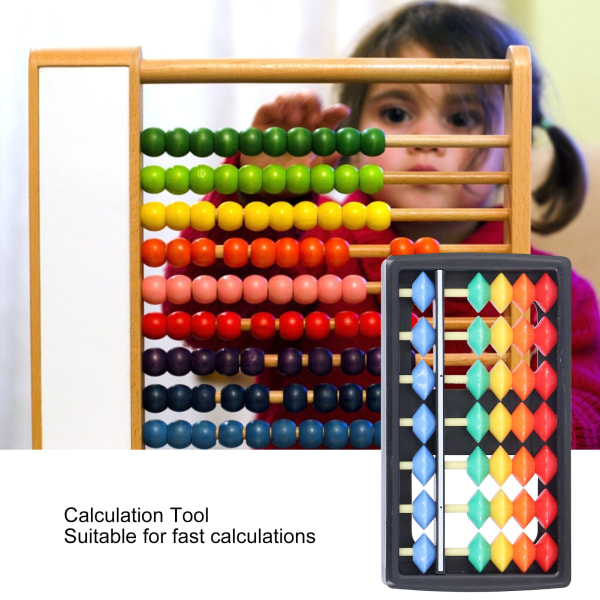 Abacus Utsøkt Hjemmekontor Bærbar Fargerik Perle Abacus Beregningsverktøy Pedagogisk Leker