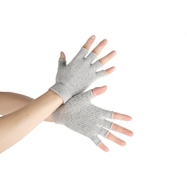 Yogahandskar, Halkfritt Grepp & Fingerlös Design, För Kvinnor & Män, Bomull som Andas, Förbättrar Stabilitet & Komfort, Perfekt för Yoga, Pilates, Dans &