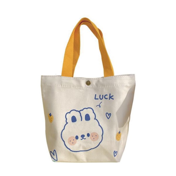 Tote Bag Canvas One Shoulder Portable Large Capacity for Shopping Cute Cartoon Student Gift Cute Bunny