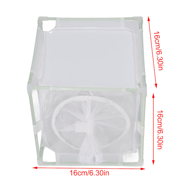 Insekt Observasjonsbur PVC Mesh Hvit Gjenbrukbar Sommerfugl Habitat Avl Inkubator Boks Ermeformet