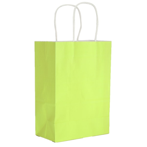 10 stk Kraftpapirpose Bærbar emballasje Gavepose Tilbehør for shopping Bursdagsfester 15 x 8 x 21 cm Grønn