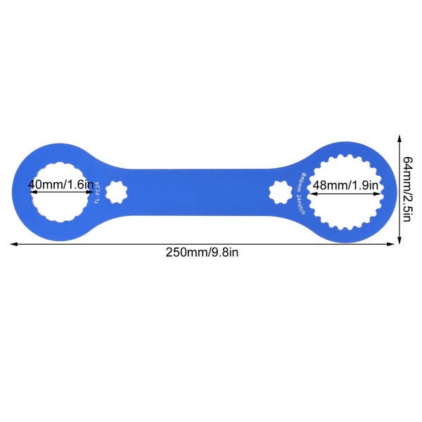 TOOPRE Aluminium Alloy BB Wrench Multifunksjonell Integrert Kranksett Fjern Installasjonsverktøy (BB Wrench Tool B )