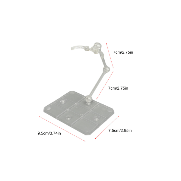 10 sett actionfigurstativ gjennomsiktig akryl anime figurstativ støtteholder base