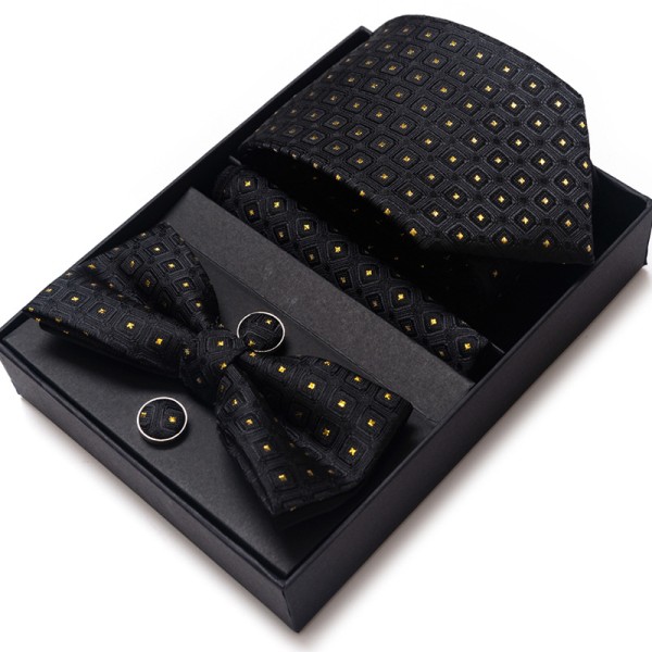 Mænd slips sæt håndlavet slips butterfly lommetørklæde