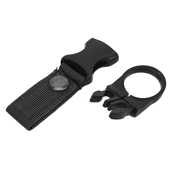 Ryggsäcksbälteskompis för utomhusbruk, enkel att fästa och ta bort vattenflaskringhållare, mångsidig klämma för camping, vandring och resor (4-pack)