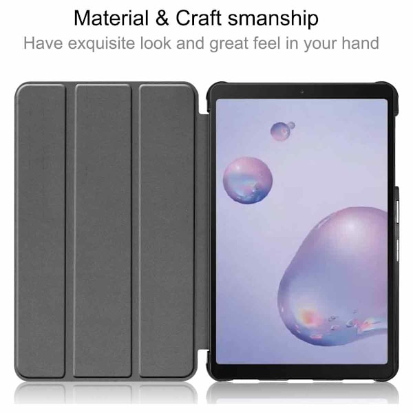 Elegant Läderfodral, Ultratunt Folio Ställ Lättviktsskydd, Premiumkvalitet PU-läder För Kompatibel Galaxy Tab A, Trefaldigt Ställstöd För