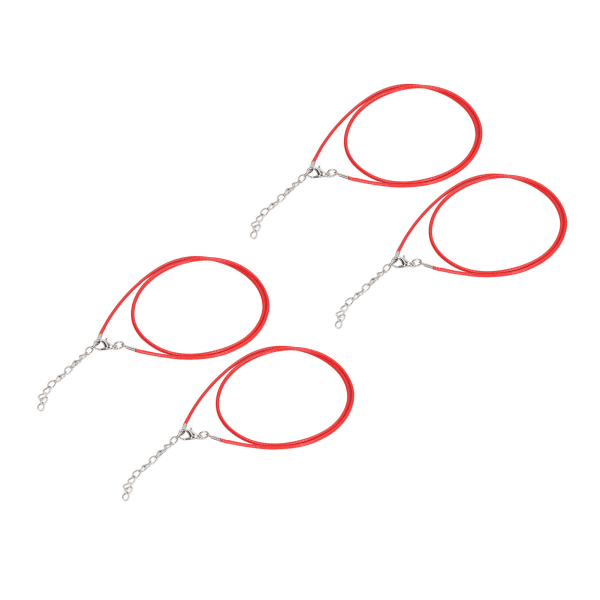 100 stk vokset halskjede ledning Rød Slitesterk bred applikasjon halskjede