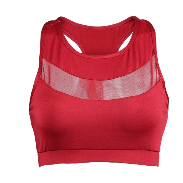 Racerback Sports BH for kvinner High Impact Workout Gym Activewear BH (burgunder, XL)
