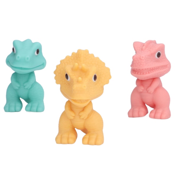 5 stk. Baby Bath Dinosaur Toys Tidlig Utdanning Silikon Dyr Leker Fargerik Elastisk Badekar Leker