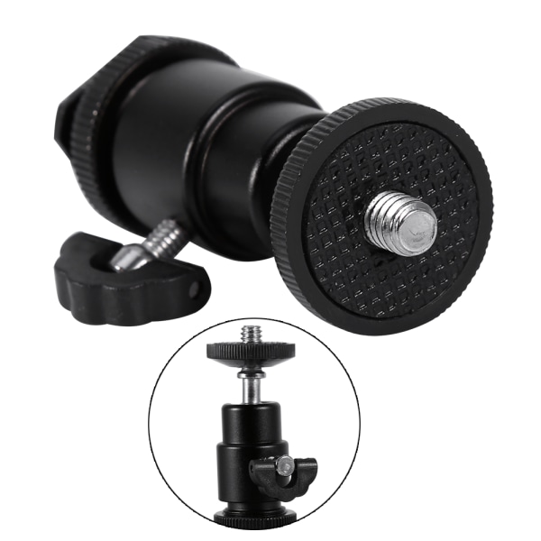 Back 1/4 inch Screw Camera Tripod Mini Ballhead Hot Shoe Adapter Accessory For Digital Camera