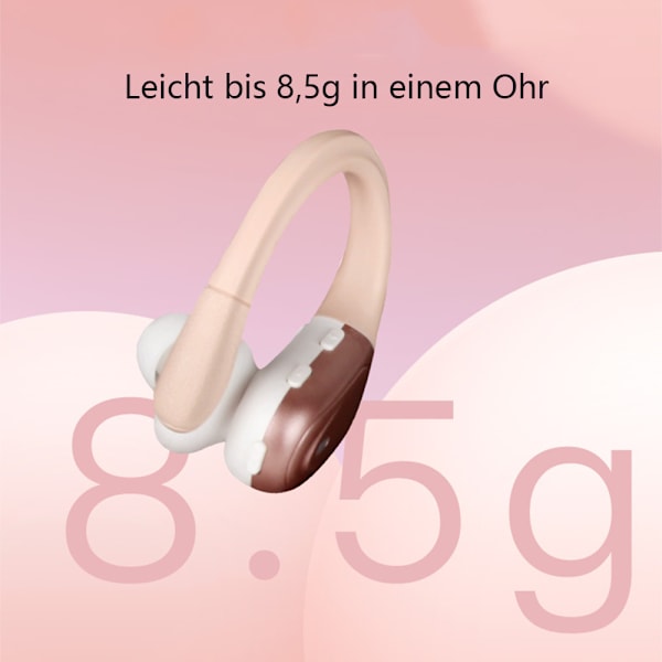 Sportig Elegans Trådlösa Hörlurar, Roséguld Bluetooth 5.3 In-Ear Hörlurar med ENC HD Samtalsfunktion, Lång Speltid Vattentäta Löparhörlurar