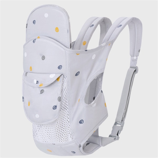 Baby Carrier Thickened Straps Front Back Carrying Balanced Force Avoid Muscle Damage Saving Effort Infant Sling Grey