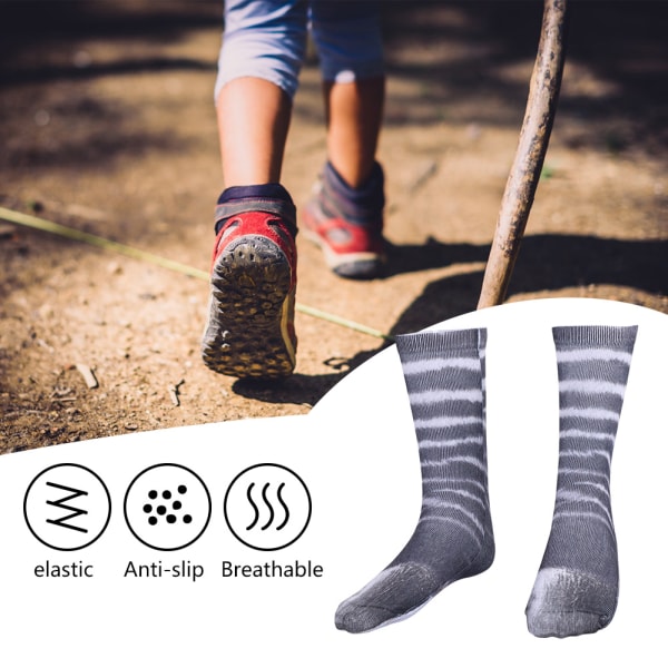 Unisex eläintassukuvio puuvillasukat jalat 3D- print joustavat sukkahousut (sebra aikuisille)