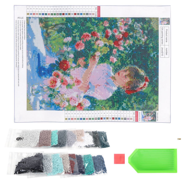 Diamond Painting Kits 5D Uregelmessig Diamond Tegning DIY Girl Flower
