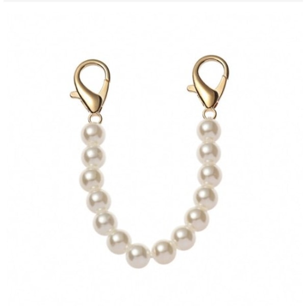 Pearl Bag Chain Wear Resistant DIY Pearl Bead Purse Chain for Handbag Chains Accessories 30cm / 11.8in White