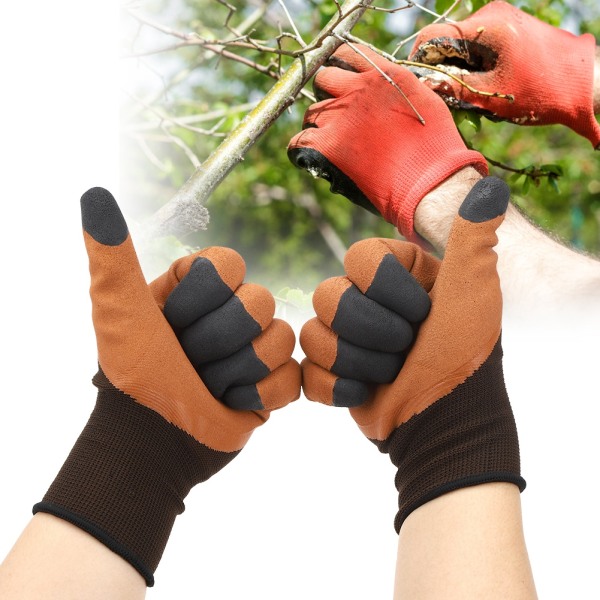 5 paria Wear Resistents Garden Gloves Liukumattomat, hengittävät käsineet