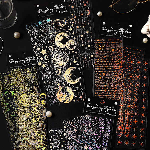 Gothic Nagelkonst Sticker, Självhäftande Blomma Blad För Jul Nagel Stämplingsplattor, Högkvalitativt Rostfritt Stål Säkerställer Hållbarhet, Lätt Att Applicera