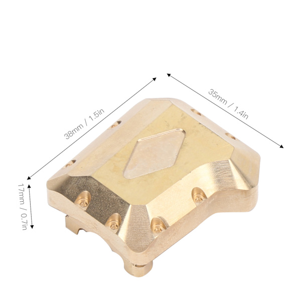 2 stk. RC messing bagaksel diff cover modvægt til Traxxas TRX4 1/10 RC bil opgraderingsdele