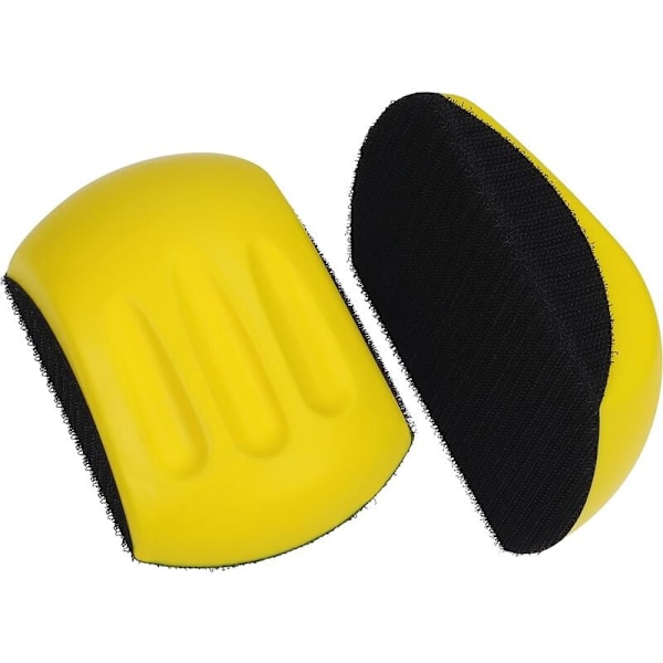 Ergonomisk slipmus handslip för kardborreskivor, flexibelt kompositmaterial med ergonomiskt utformat grepp för trämöbler