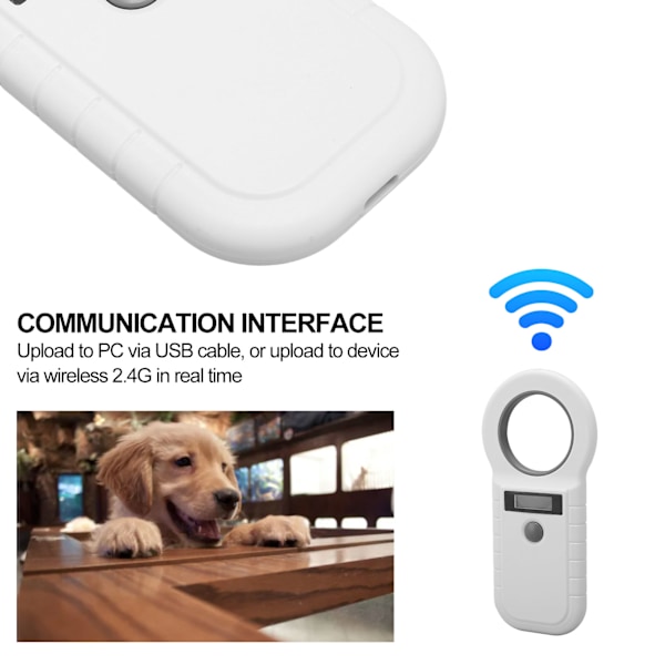 Bluetooth Trådlös Hög Ljusstyrka Oled Mikrochip Scanner, Portabel Stödjer Emid Fdx B (Iso1784 85) med Uppladdningsbart Batteri Kompakt Storlek för