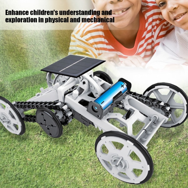 Solar Powered 4WD Crawler Climbing Assemble Car Toy Model Science Education Kids Gift