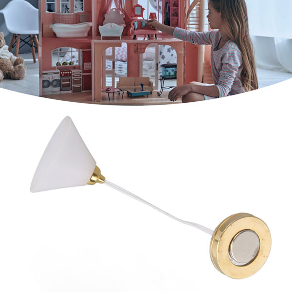 1:12 Skala Dockhus Taklampa Batteridriven LED Simulering Hängande Miniatyr Kronljusstake
